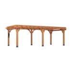 Backyard Discovery Beaumont 24 x 12 ft. cedar pergola, full structure on a plain background