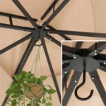 Ceiling hook under the Laurel Canyon gazebo roof with a hanging plant