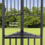 Corner shelf built into the Laurel Canyon gazebo frame