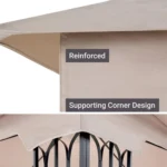 Reinforced corner detail of the Laurel Canyon gazebo canopy